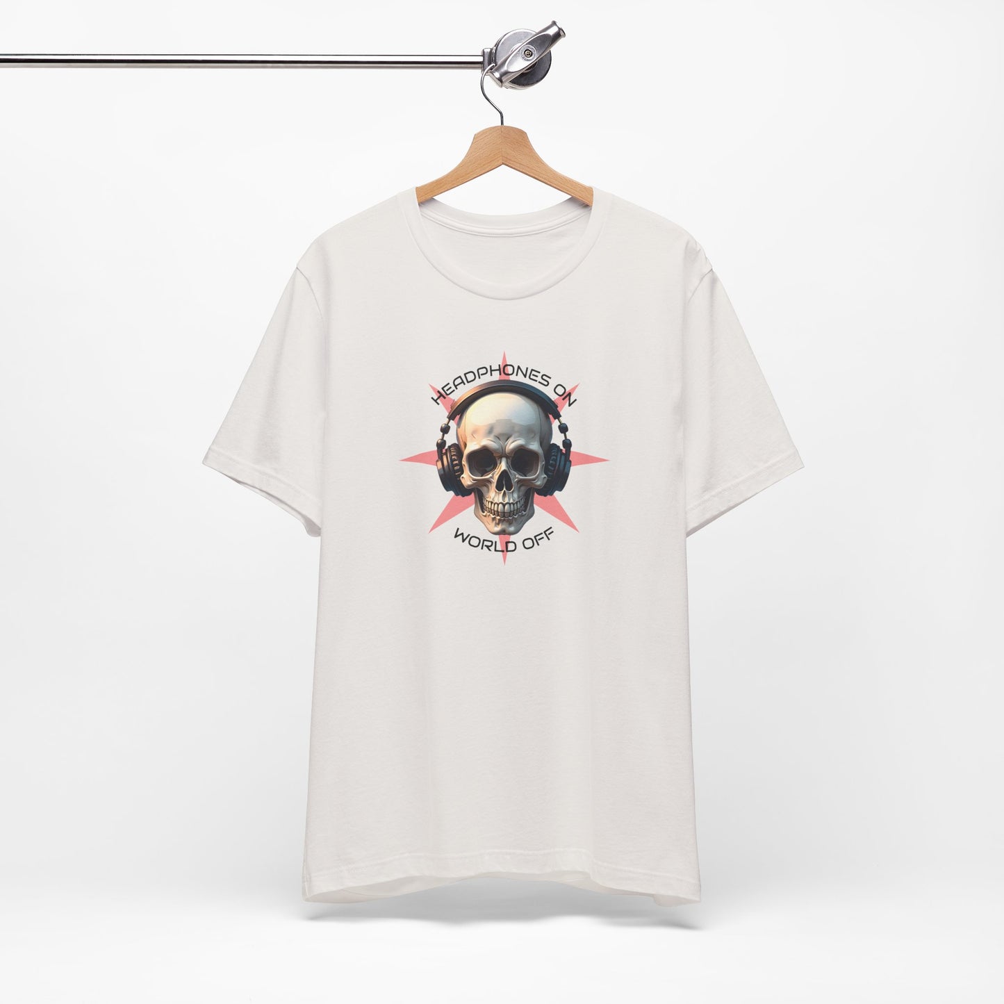 Skull Headphones Graphic Tee - Headphones On, World Off