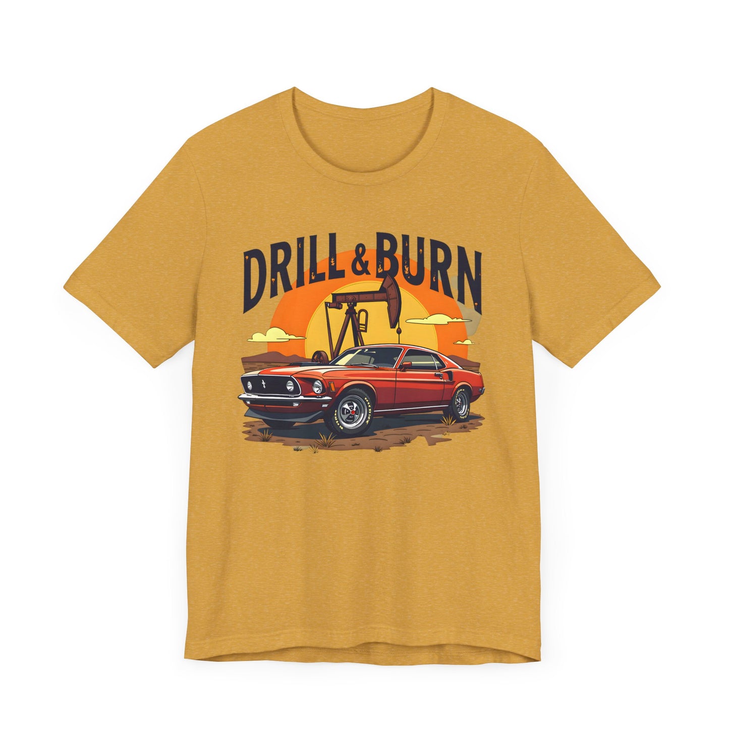 Classic Car Graphic Tee - 'Drill & Burn' Unisex Short Sleeve T-Shirt