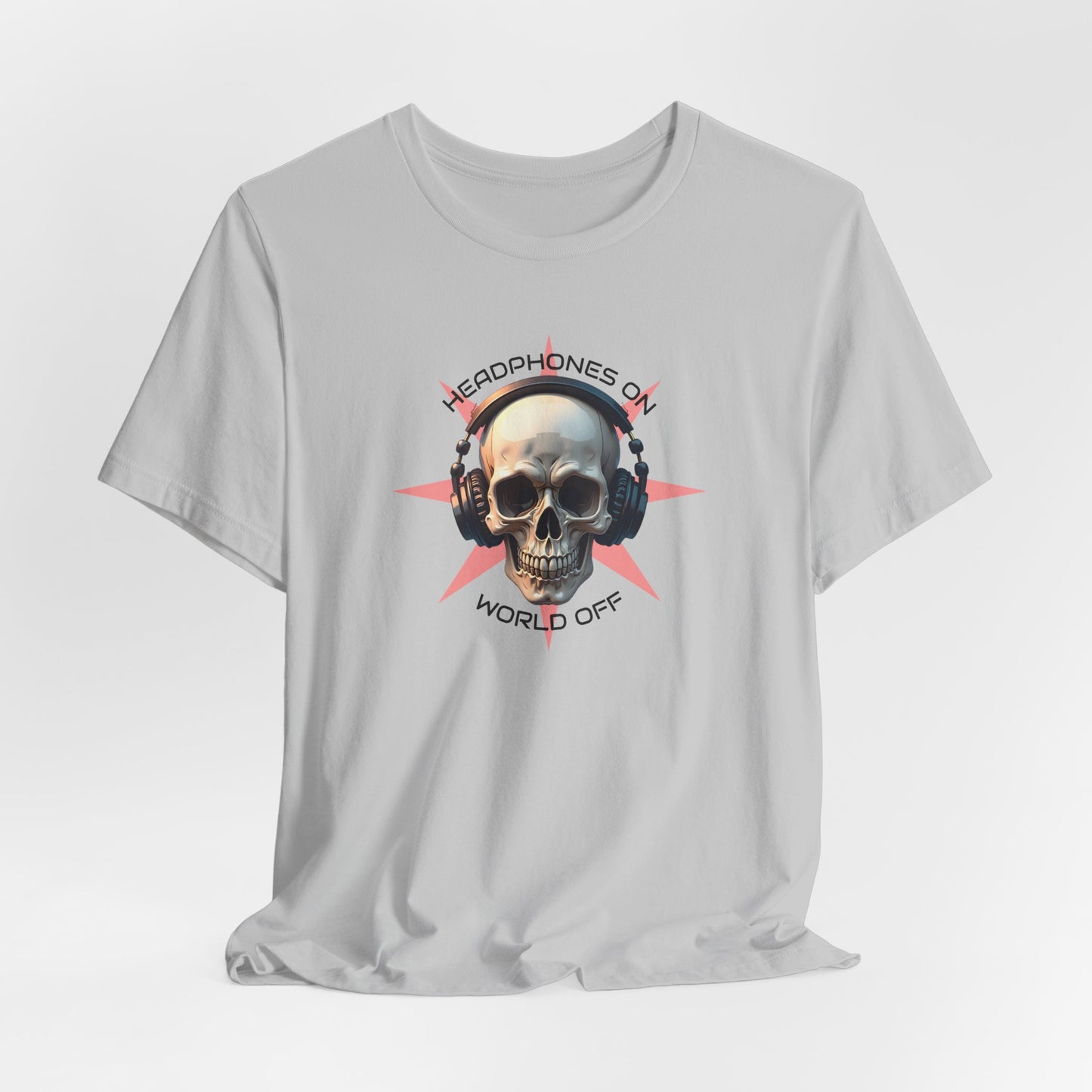 Skull Headphones Graphic Tee - Headphones On, World Off