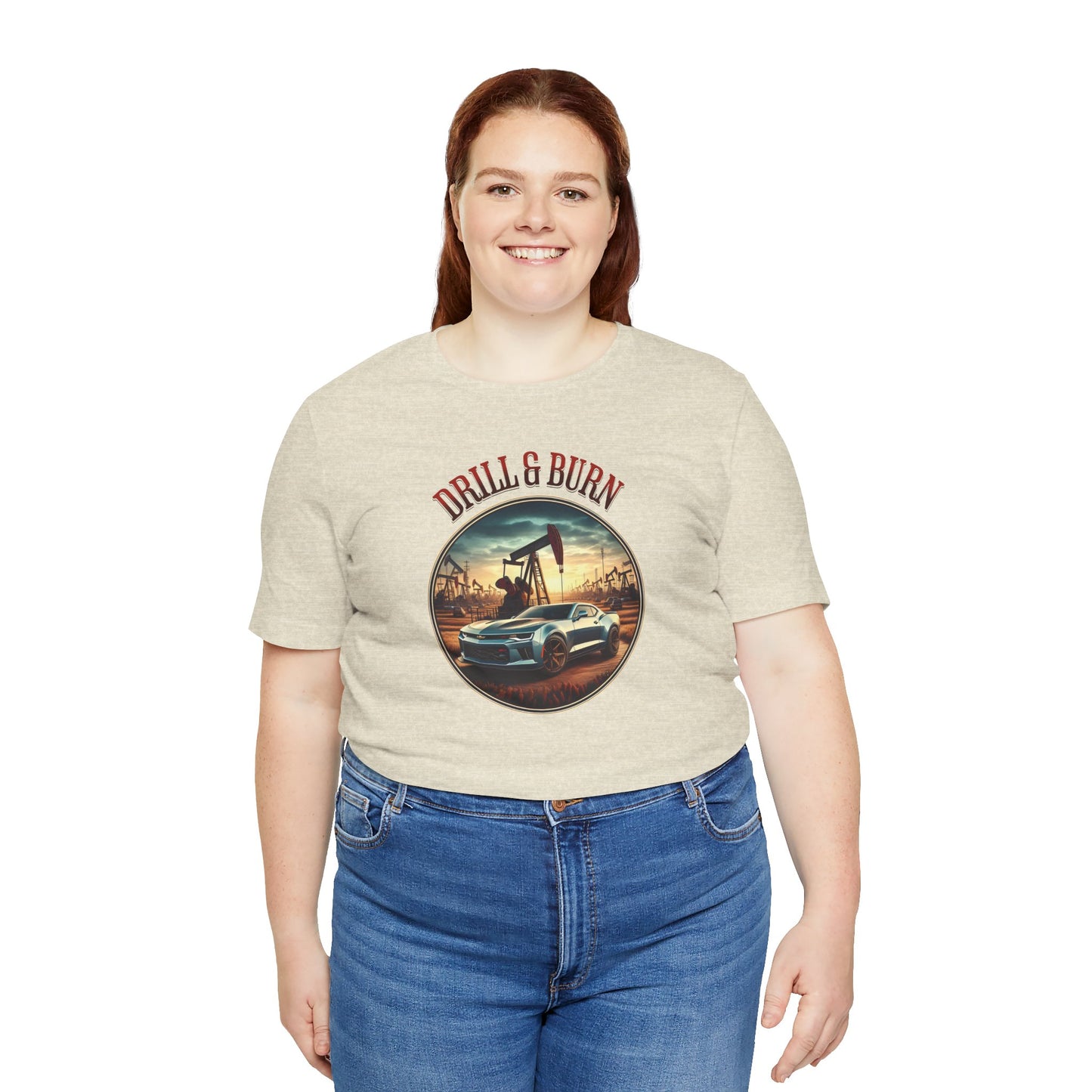 Vintage Car Enthusiast Tee - 'Drill & Burn' Graphic Shirt