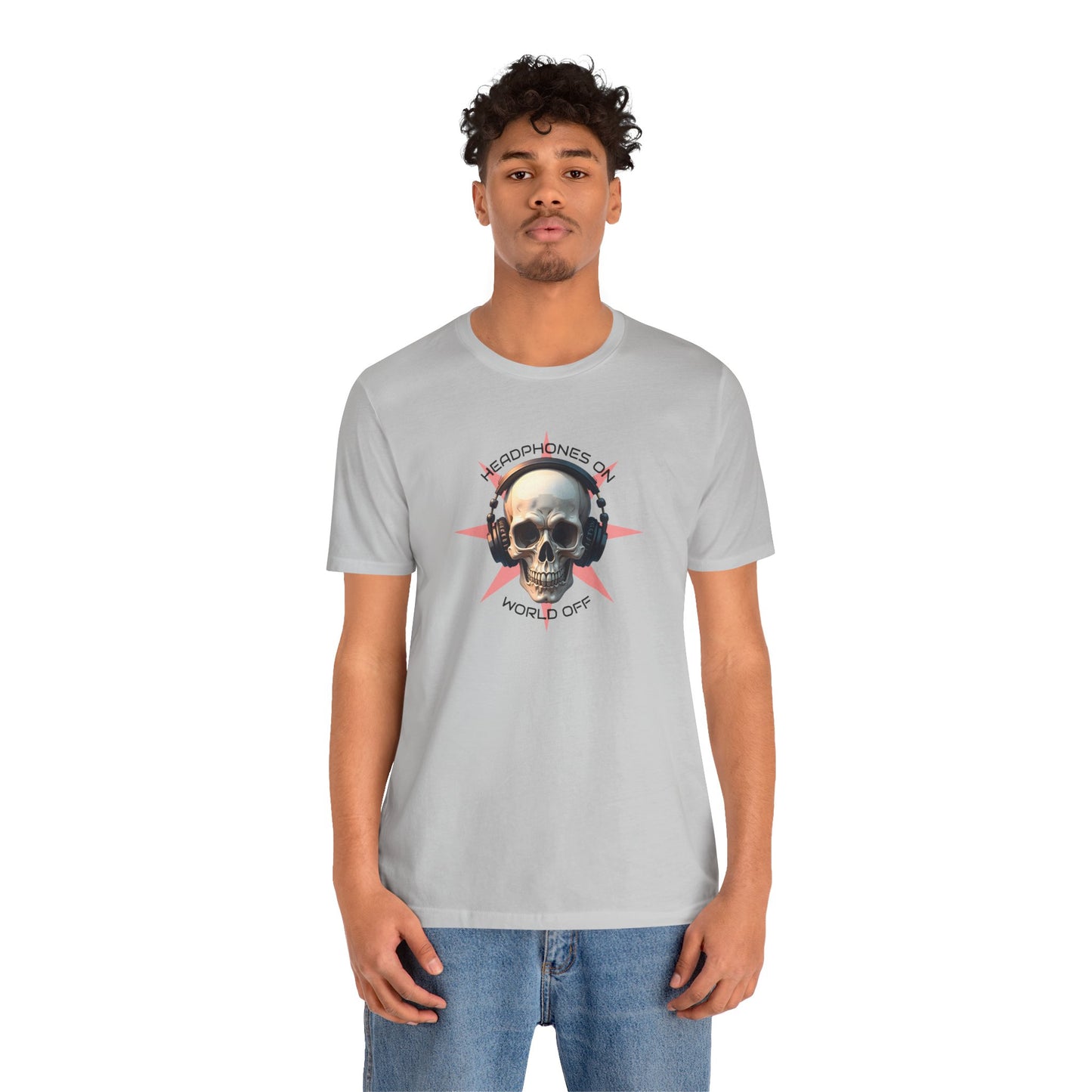 Skull Headphones Graphic Tee - Headphones On, World Off