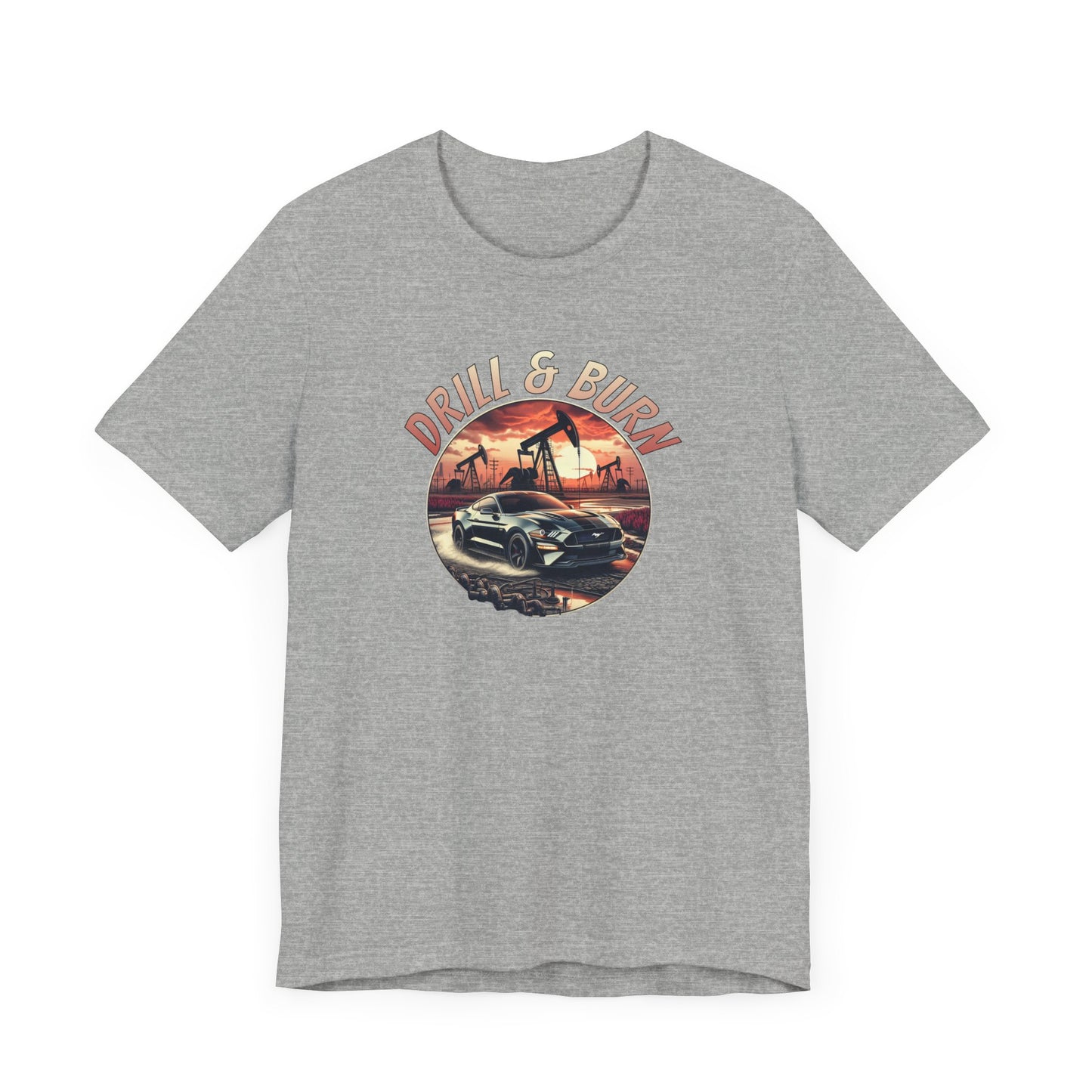 Retro Car Graphic Tee - 'Drill & Burn' Unisex Jersey Shirt