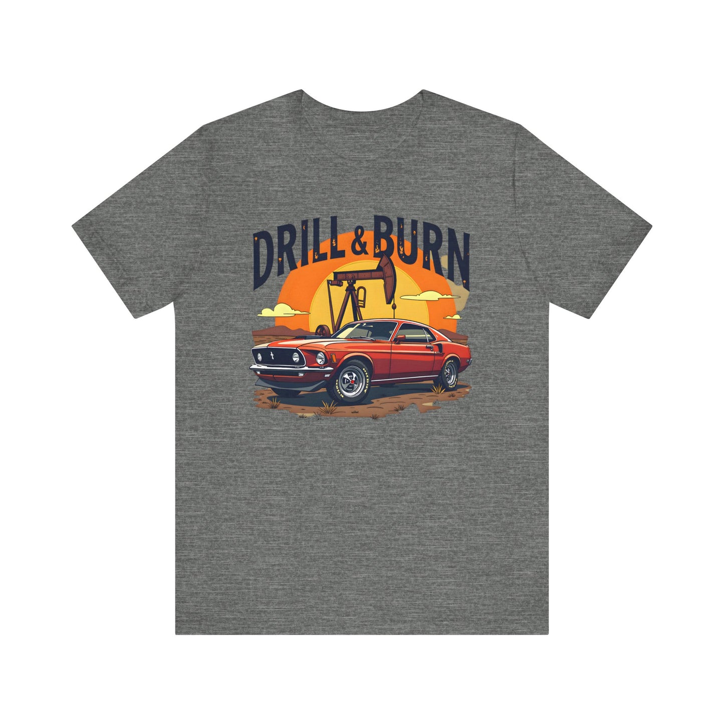 Classic Car Graphic Tee - 'Drill & Burn' Unisex Short Sleeve T-Shirt