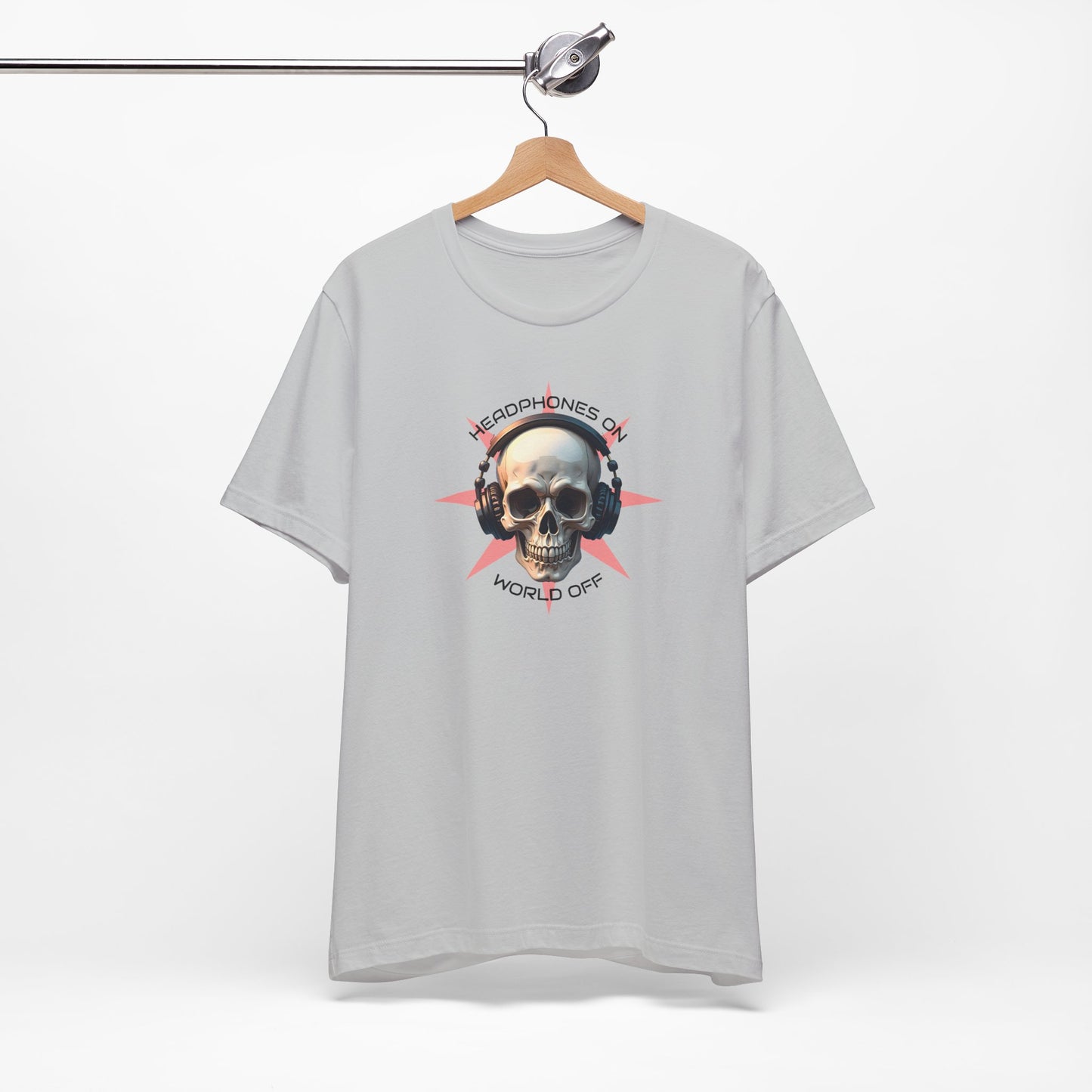 Skull Headphones Graphic Tee - Headphones On, World Off