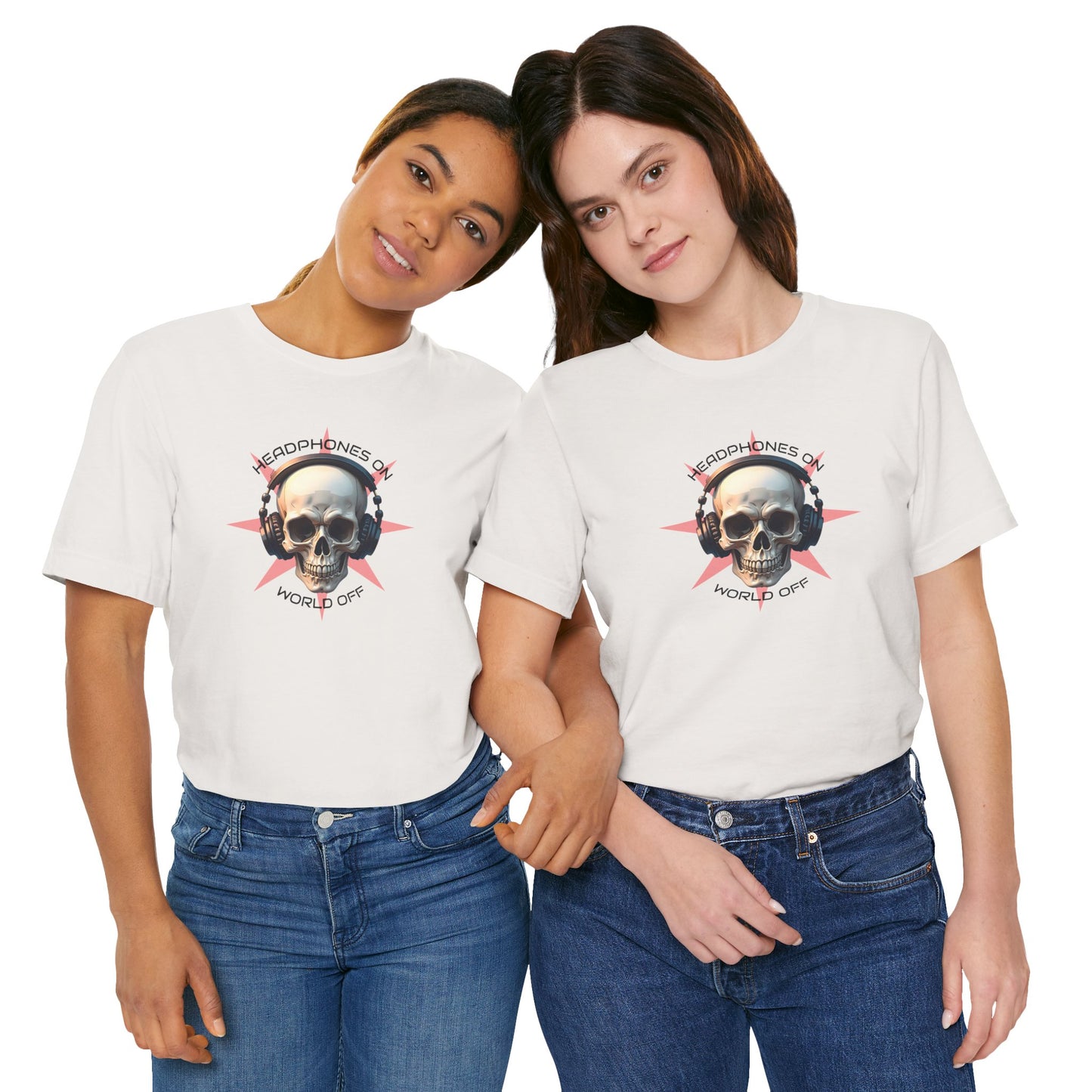 Skull Headphones Graphic Tee - Headphones On, World Off