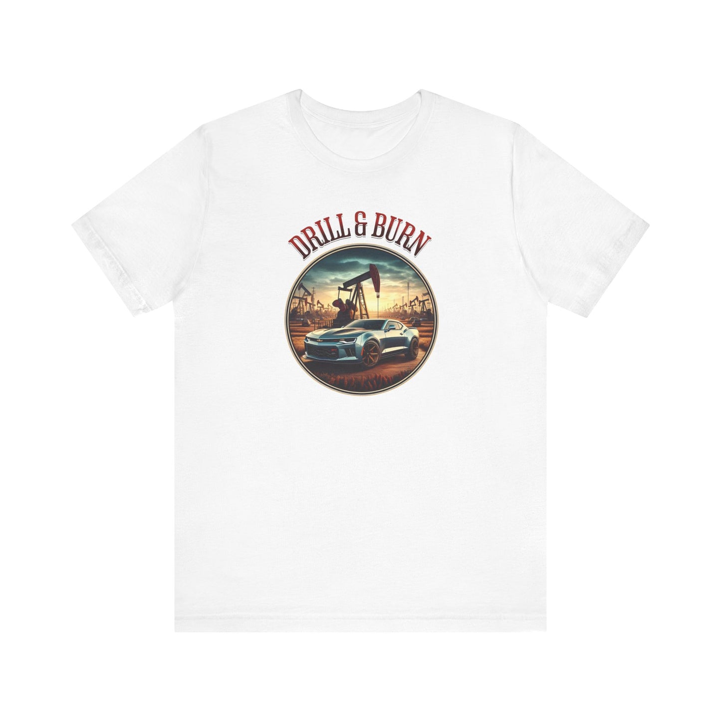 Vintage Car Enthusiast Tee - 'Drill & Burn' Graphic Shirt