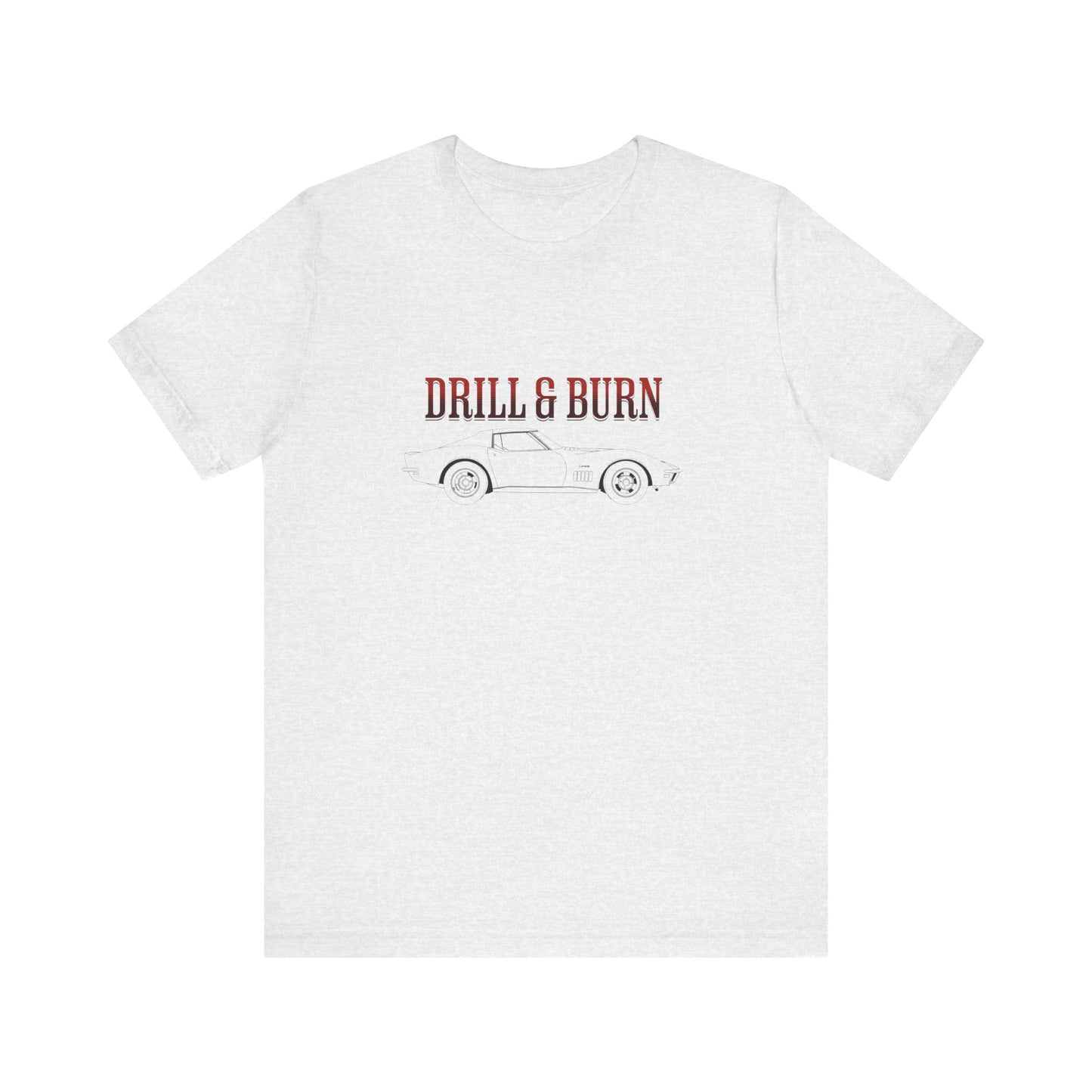 Unisex Jersey Tee - "Drill & Burn" Vintage Car Design