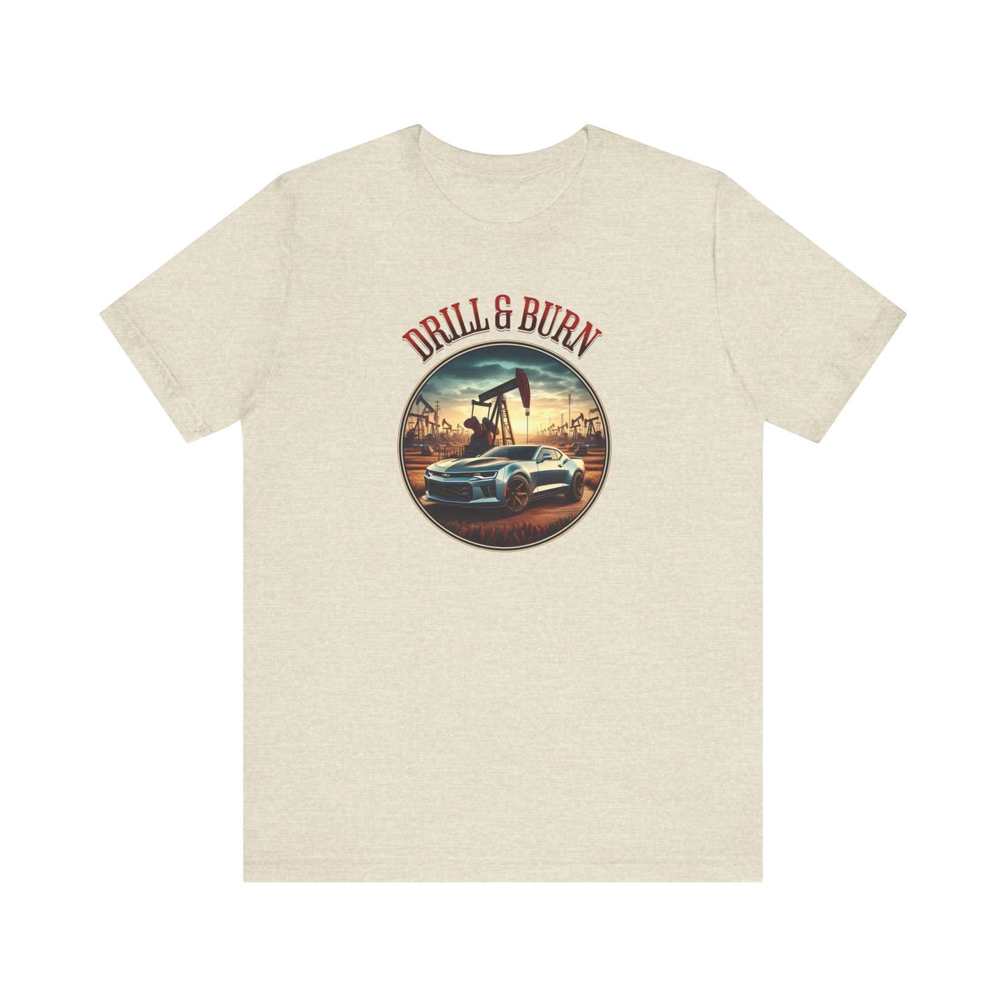 Vintage Car Enthusiast Tee - 'Drill & Burn' Graphic Shirt
