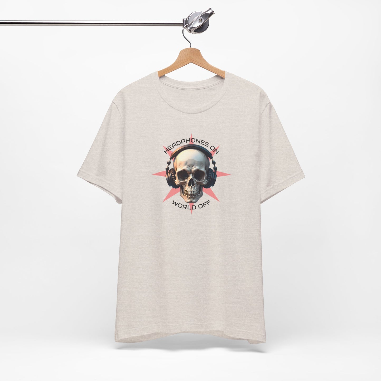 Skull Headphones Graphic Tee - Headphones On, World Off