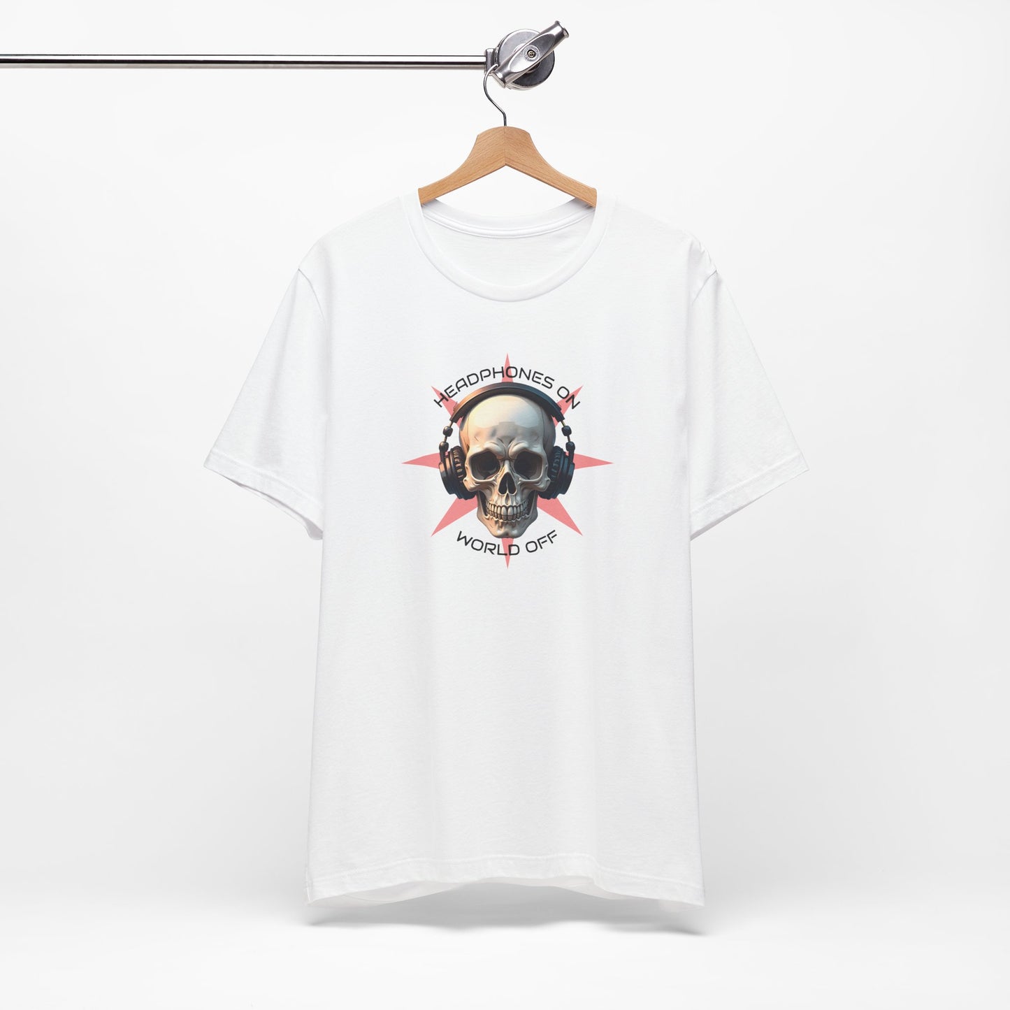 Skull Headphones Graphic Tee - Headphones On, World Off