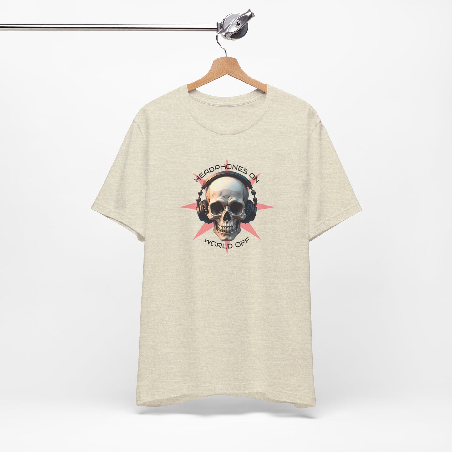 Skull Headphones Graphic Tee - Headphones On, World Off