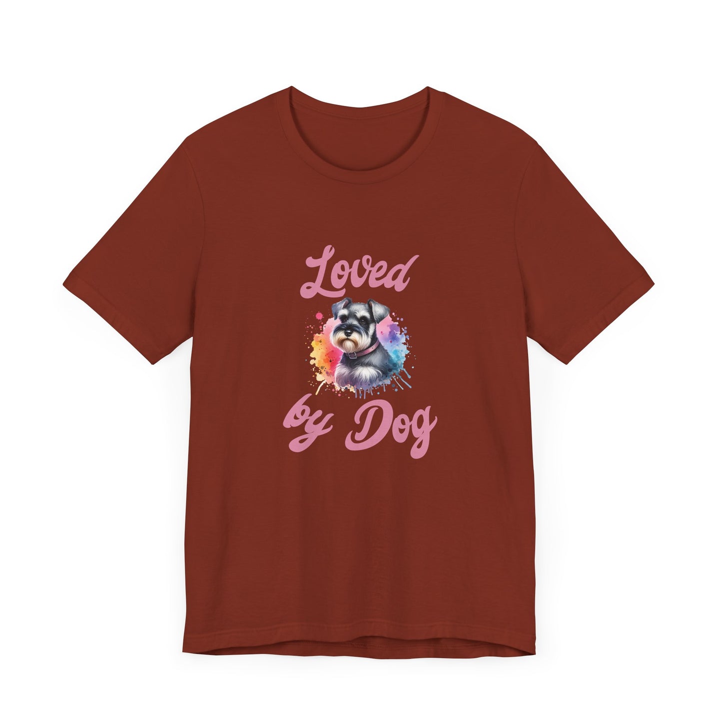 Loved by Dog Unisex Jersey Tee - Cute Miniature Schnauzer Lover Shirt