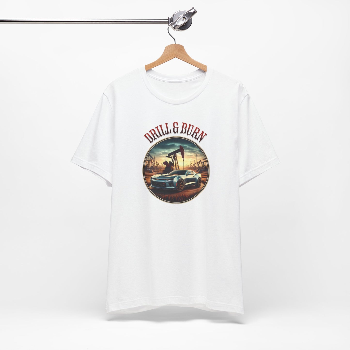 Vintage Car Enthusiast Tee - 'Drill & Burn' Graphic Shirt