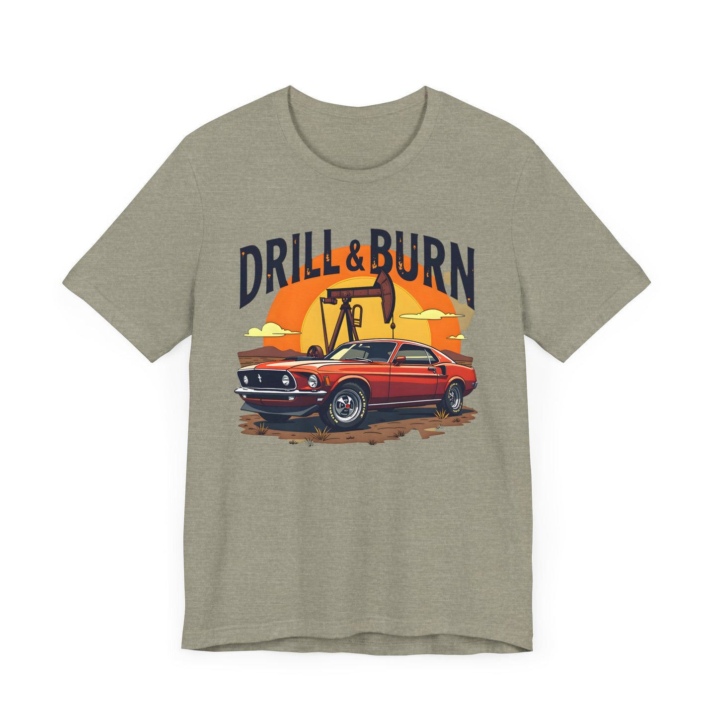 Classic Car Graphic Tee - 'Drill & Burn' Unisex Short Sleeve T-Shirt