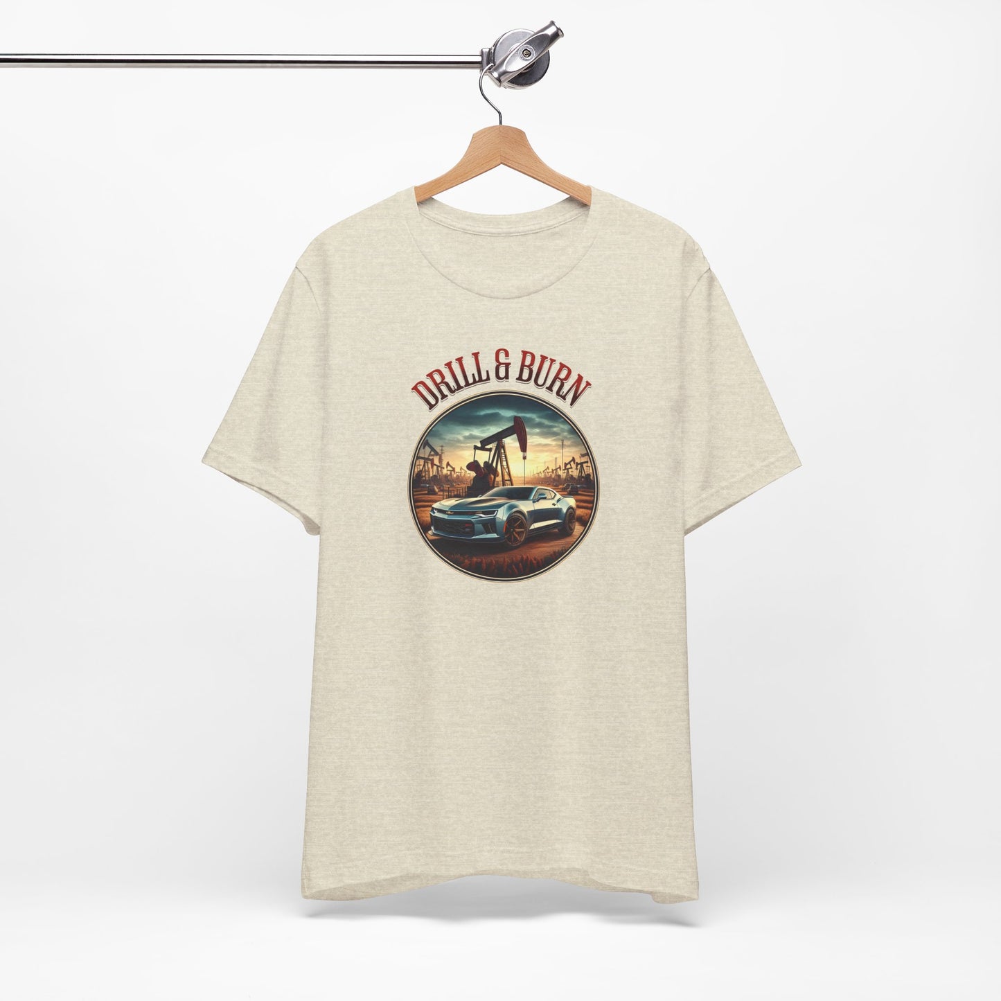 Vintage Car Enthusiast Tee - 'Drill & Burn' Graphic Shirt