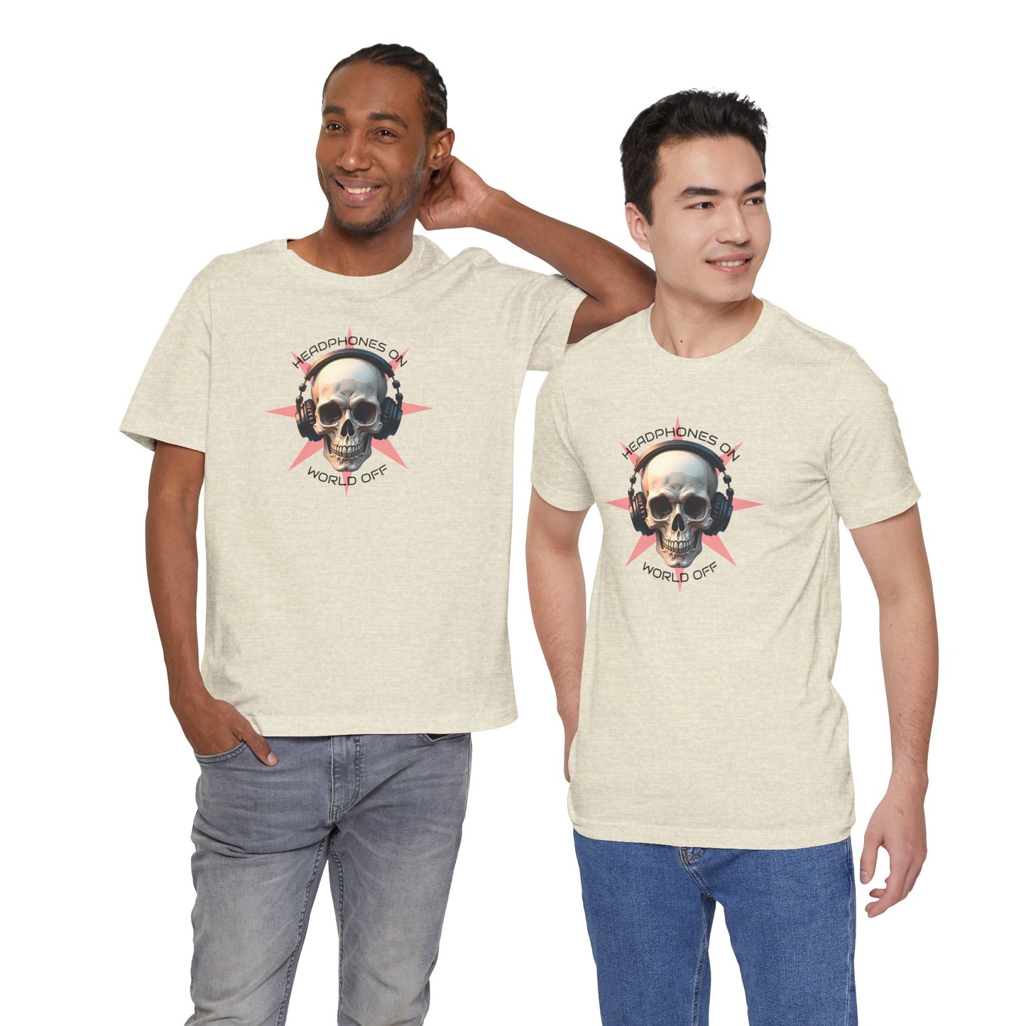 Skull Headphones Graphic Tee - Headphones On, World Off