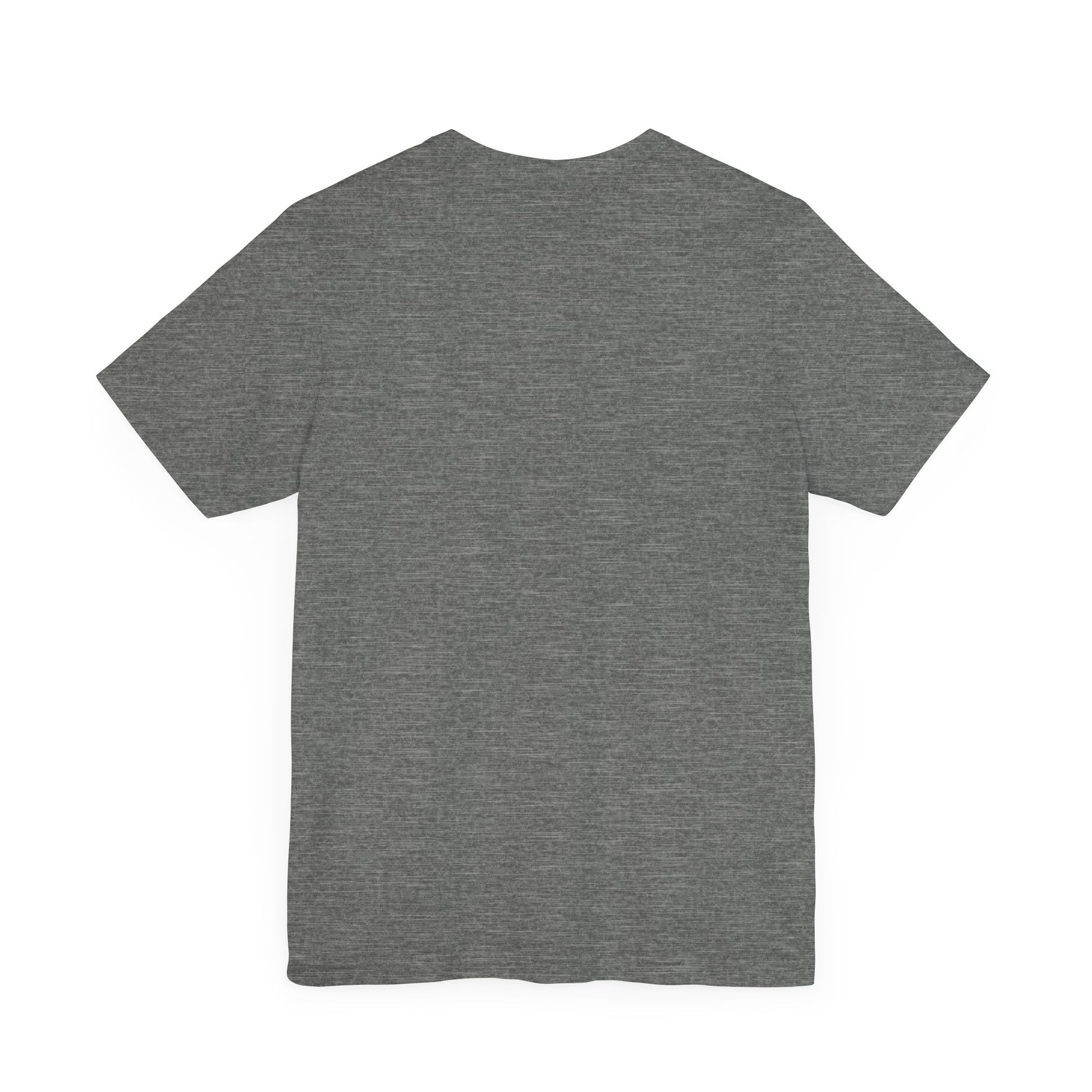 The Born to Be Wild Unisex Jersey Tee by D&B Apparel is a casual shirt for adventurers. Crafted from soft Airlume cotton, it features a timeless look with short sleeves and no visible patterns or logos, shown from the back on a white background.
