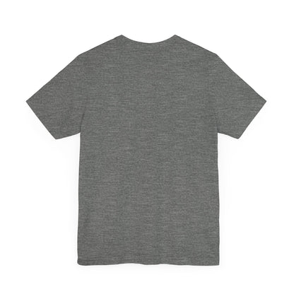 The Born to Be Wild Unisex Jersey Tee by D&B Apparel is a casual shirt for adventurers. Crafted from soft Airlume cotton, it features a timeless look with short sleeves and no visible patterns or logos, shown from the back on a white background.