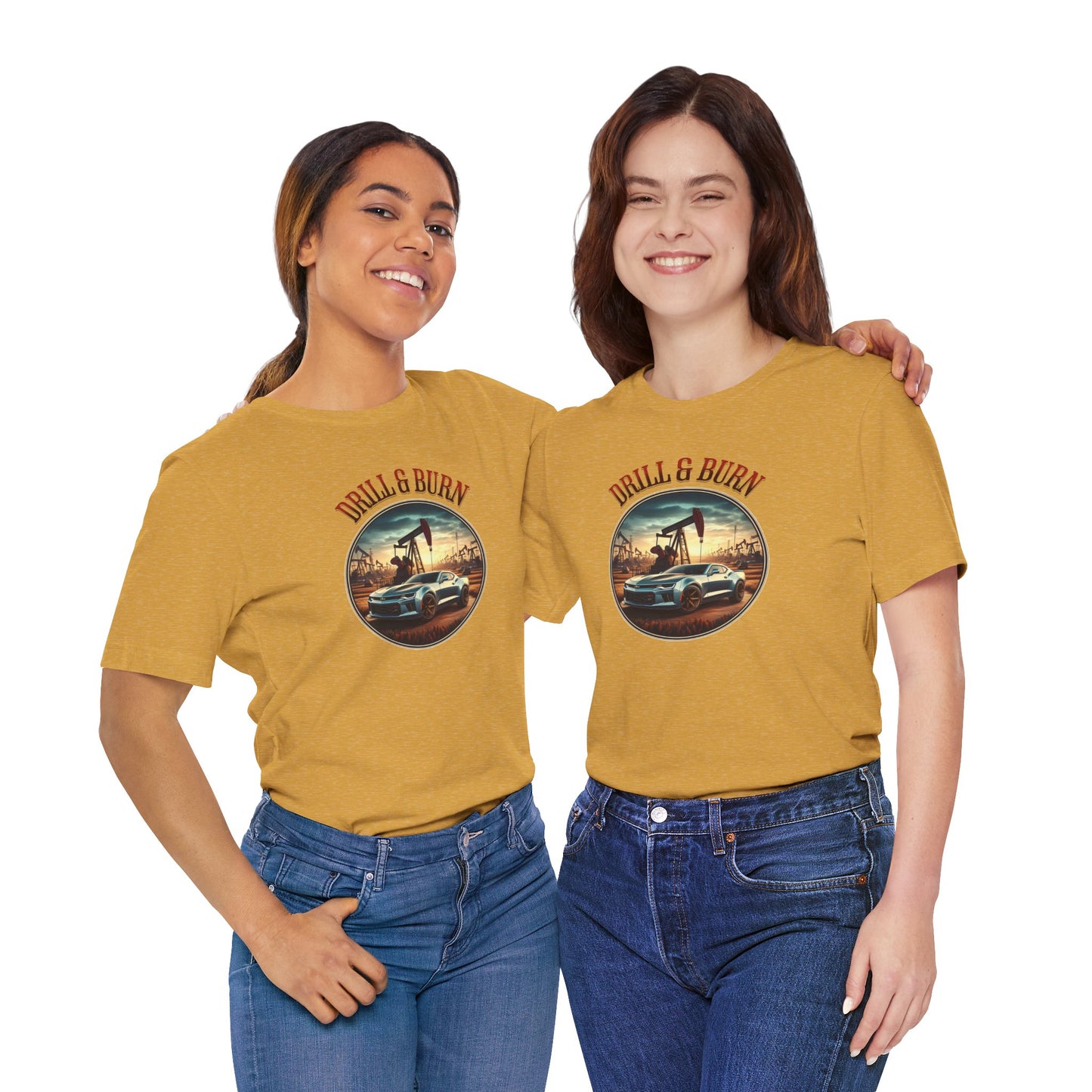 Vintage Car Enthusiast Tee - 'Drill & Burn' Graphic Shirt