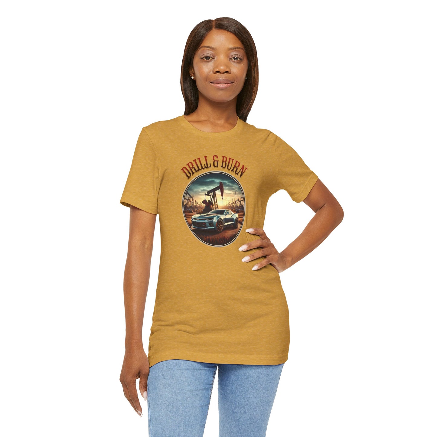 Vintage Car Enthusiast Tee - 'Drill & Burn' Graphic Shirt