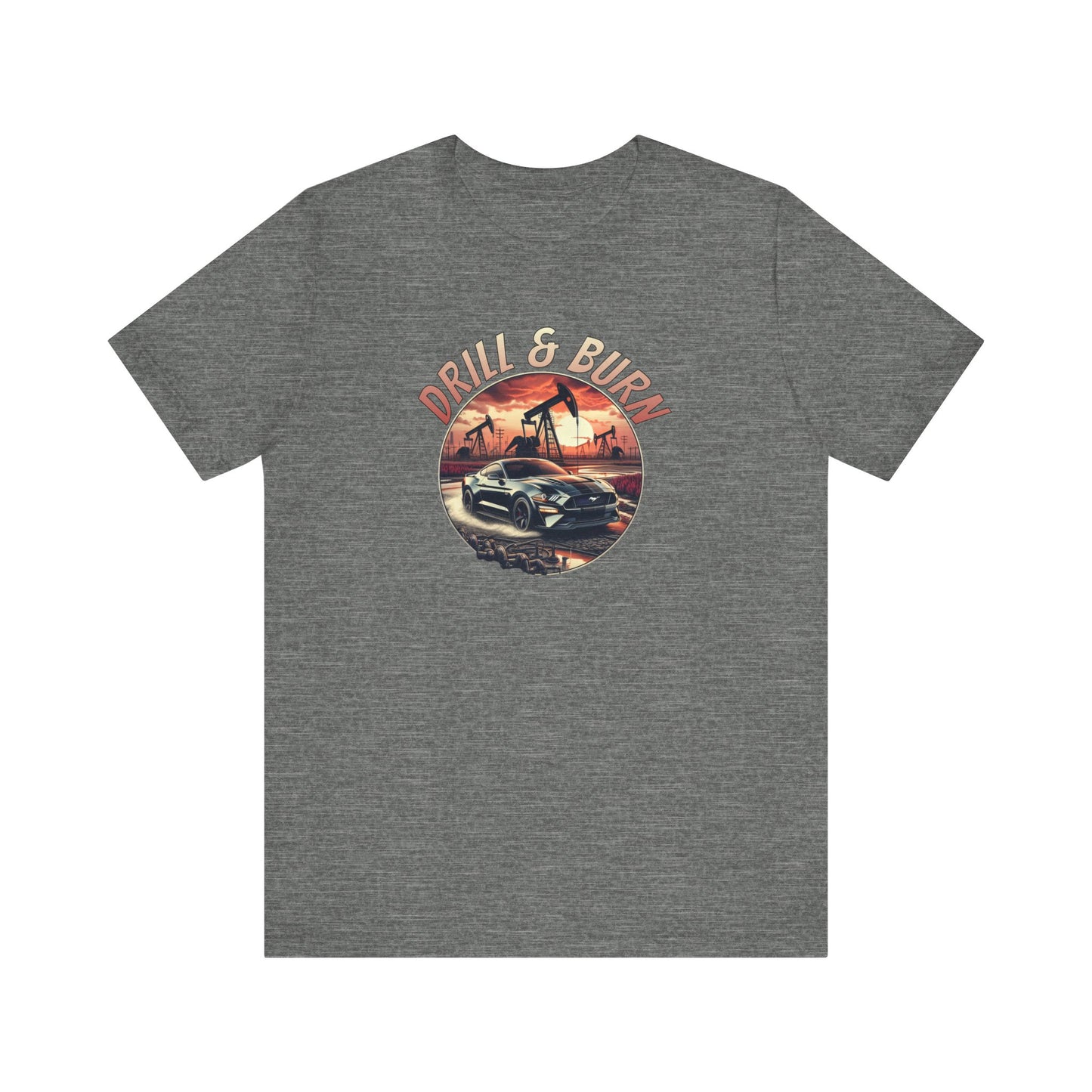 Retro Car Graphic Tee - 'Drill & Burn' Unisex Jersey Shirt