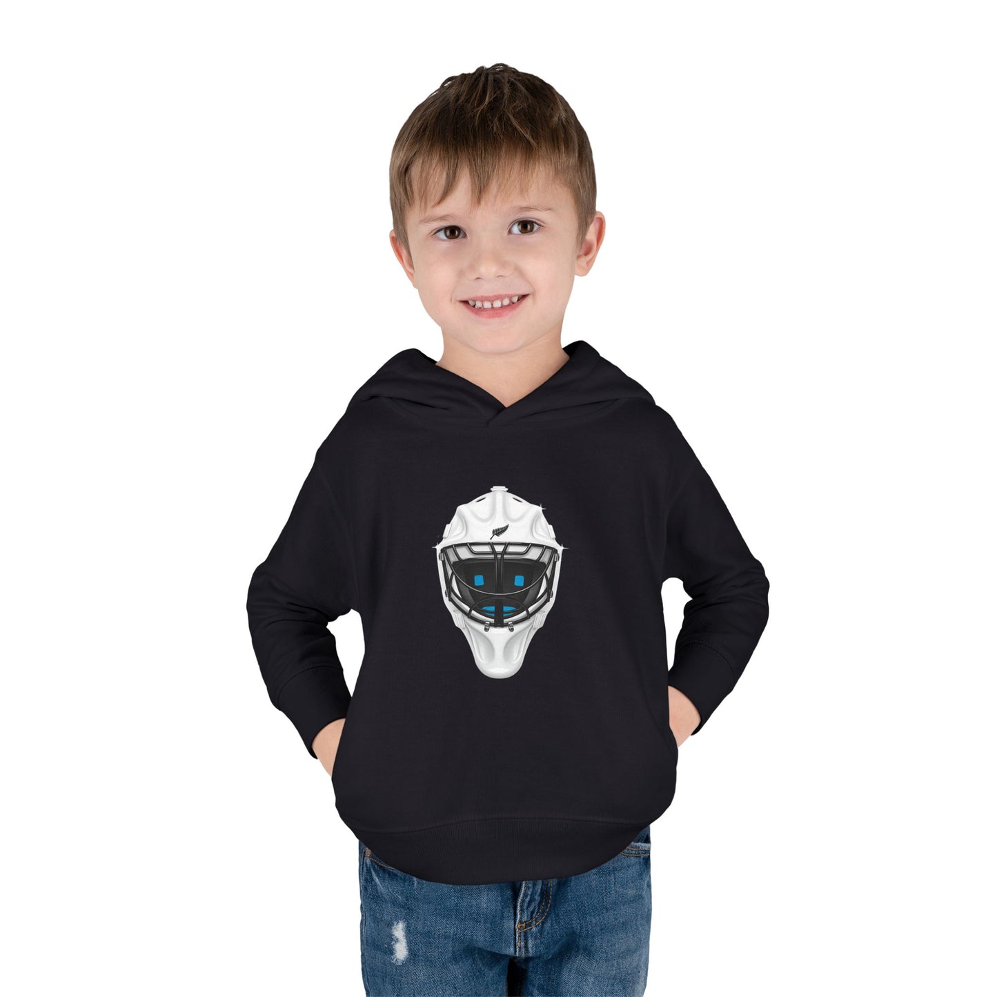 Toddler Hockey Mask Pullover Hoodie — Cute Protective Gear Graphic