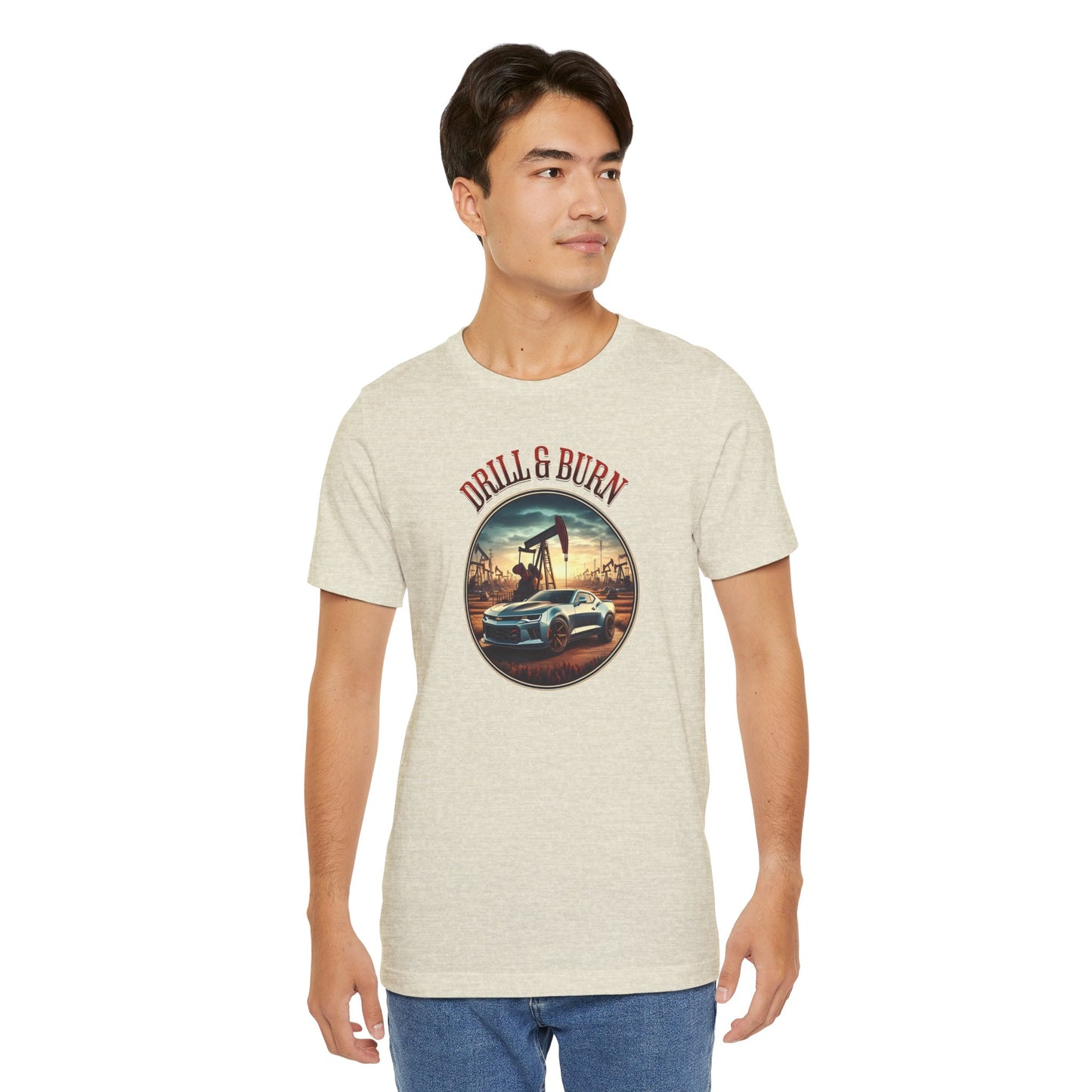 Vintage Car Enthusiast Tee - 'Drill & Burn' Graphic Shirt