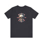 Edgy Skull Headphones Tee - "Headhpones On - World Off" Unisex Jersey Short Sleeve T-Shirt